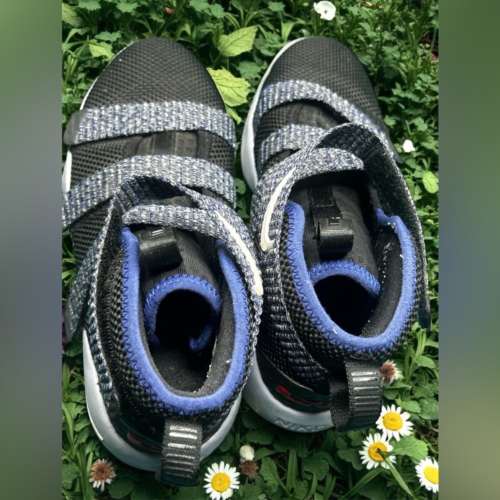 Nike Black and Blue Kids Sneakers